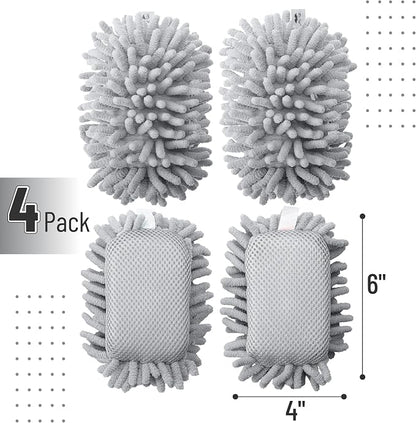Mr. Pen- Magnetic Microfiber Shag Whiteboard Erasers, 4 Pack | Dual Surface - Image 2