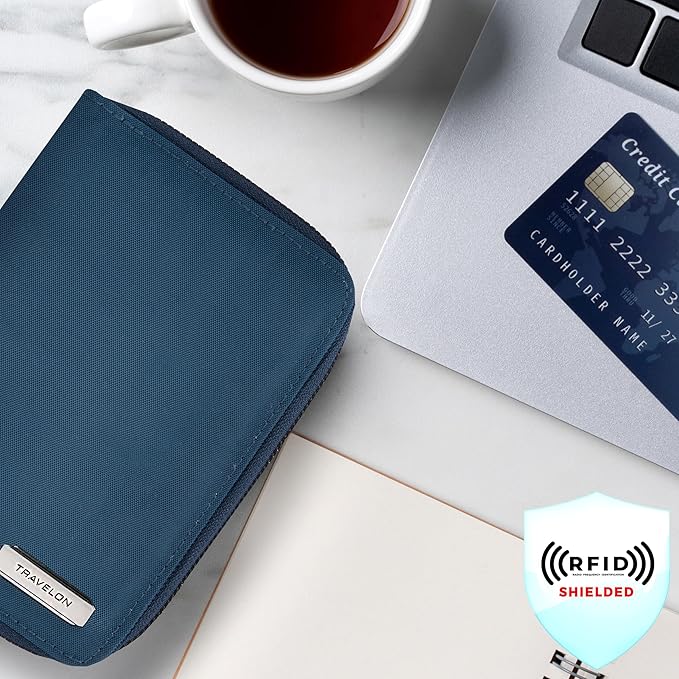 Travelon RFID Blocking Passport Zip Wallet - Image 3