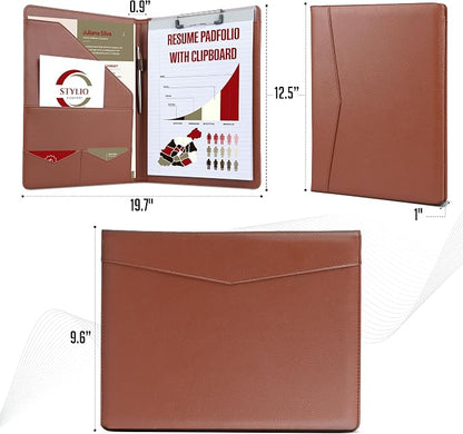 STYLIO Padfolio Folder with Removable Clipboard | Tan Color| Portfolio - Image 3