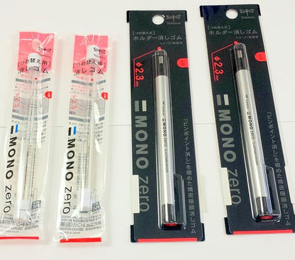 Value Pack of 2 Tombow Mono Zero Erasers & 4 refills by Tombow