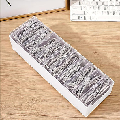 2 Pcs 11 Box Cable Organizer Storage Box, Desktop Cable Management - Image 3