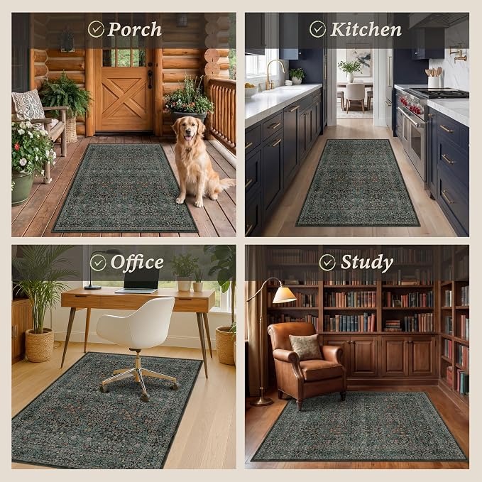 48"x60" Dark Green Office Chair Mat - Image 4