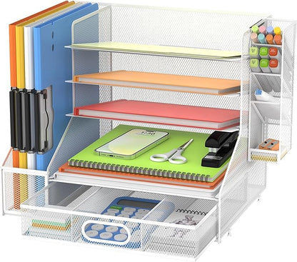 DALTACK Mesh Desk Organizer, 5-Tier Paper Letter Tray by DALTACK
