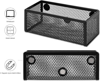 Amazon Basics Magnetic Storage Baskets, Mesh Organizers - Image 3
