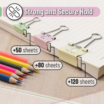 Mr. Pen- Cute Binder Clips, Bulk Paper Clamps - Image 3