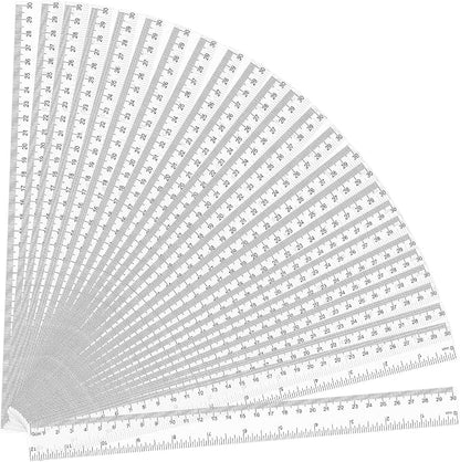 32 Pack Clear Plastic Ruler 12 Inch, Rulers Bulk by Officygnet