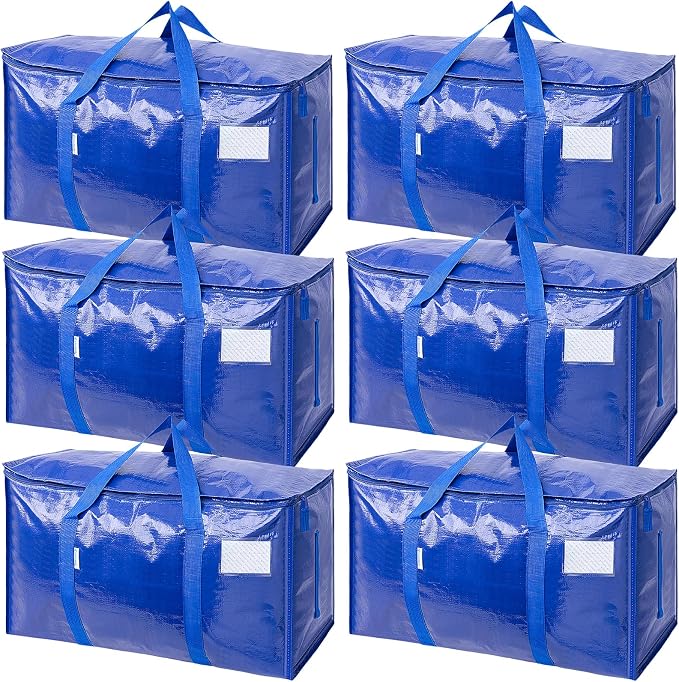 TICONN 6 Pack Extra Large Moving Bags Heavy Duty by TICONN