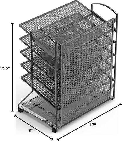 Simple Houseware 6-Tier Desk Organizer & Sliding Paper Tray - Image 7