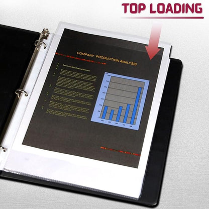 Sheet Protectors, Top Loading Plastic Sleeves 8.5 x 11 inch - Image 3