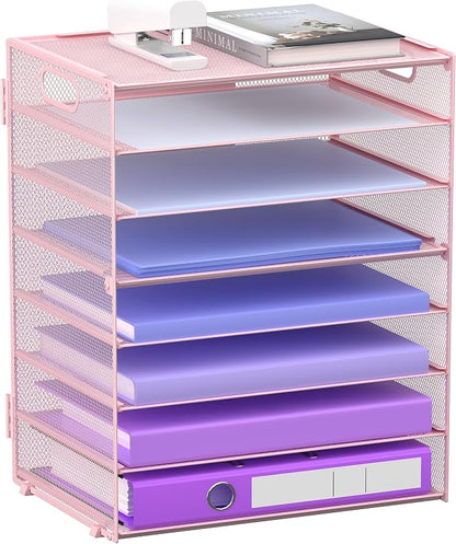 8 Tier Paper Letter Tray Organizer by GoldOrcle
