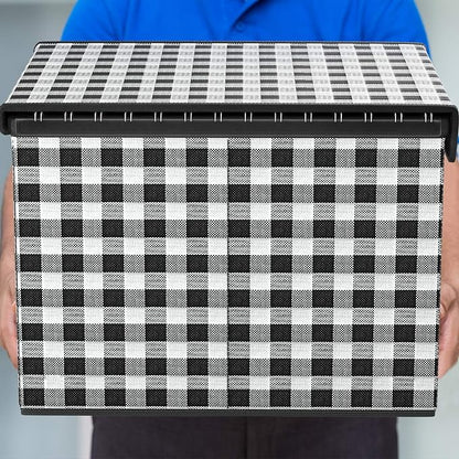 File Organizer Box with Lid, Collapsible File Folder Organizer - Image 7