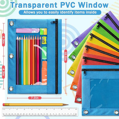 Pencil Pouch for 3 Ring Binder, 144 Pack Bulk Pencil Pouches - Image 2