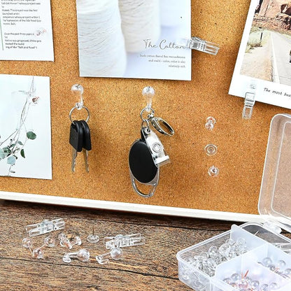 260 Pcs Push Pins Set 5 Styles Clear Thumb Tacks Map Pins Assorted Push Pins - Image 5