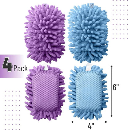 Mr. Pen- Magnetic Microfiber Shag Whiteboard Erasers, 4 Pack | Dual Surface - Image 2