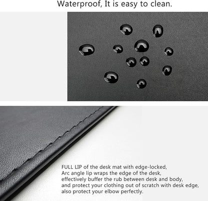 AKOZLIN 31.5"x15.8" Soft PU Leather Surface Office Desk Mouse Mat Pad - Image 3