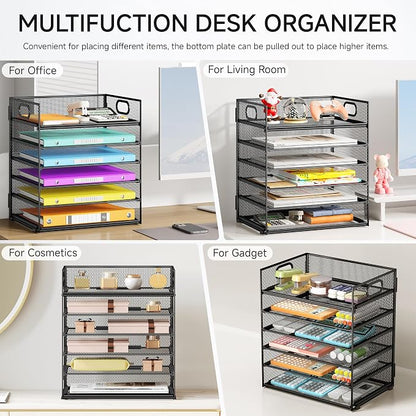 6 Tray Paper Organizer Letter Tray - Image 5