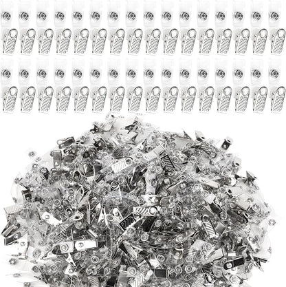 Happy Trees 400 Pcs Metal Badge Clips by HappyTrees