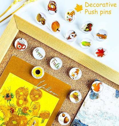 Thumb Tacks 24Pcs Thanksgiving Decorative Pushpins - Image 2