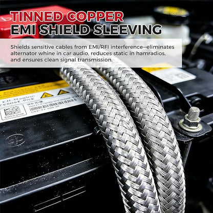 Tinned Copper Braid Cable Wire Shielding Sleeve Ground Straps Protection Flat - Image 4