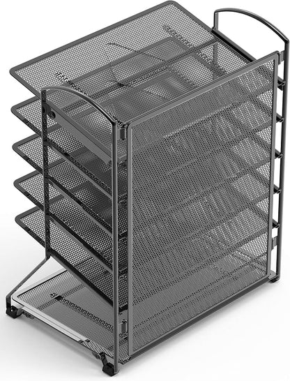 Simple Houseware 6-Tier Desk Organizer & Sliding Paper Tray - Image 5