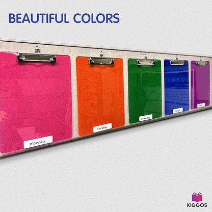 Kiggos 25 Transparent Colored Clipboards Bulk - Image 5